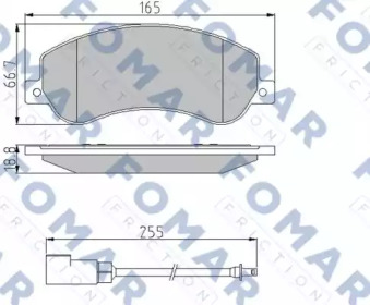 FOMAR FRICTION fo925081 -  Комплект тормозных колодок, дисковый тормоз